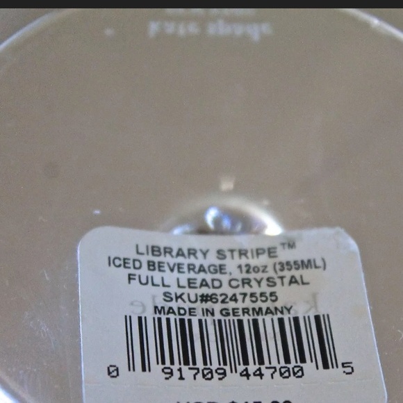 KATE SPADE NEW YORK LIBRARY STRIPE ICE BEVERAGE - Picture 3 of 4